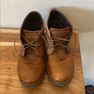 Rockport Tan Leather Chukka Boots for Men